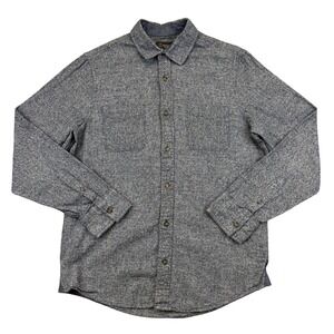 Wallin & Bros. Shirt Mens Medium Blue Cotton Long Sleeve Button Front Pockets